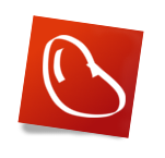 RedBeanPHP logo, a white bean on a red square.